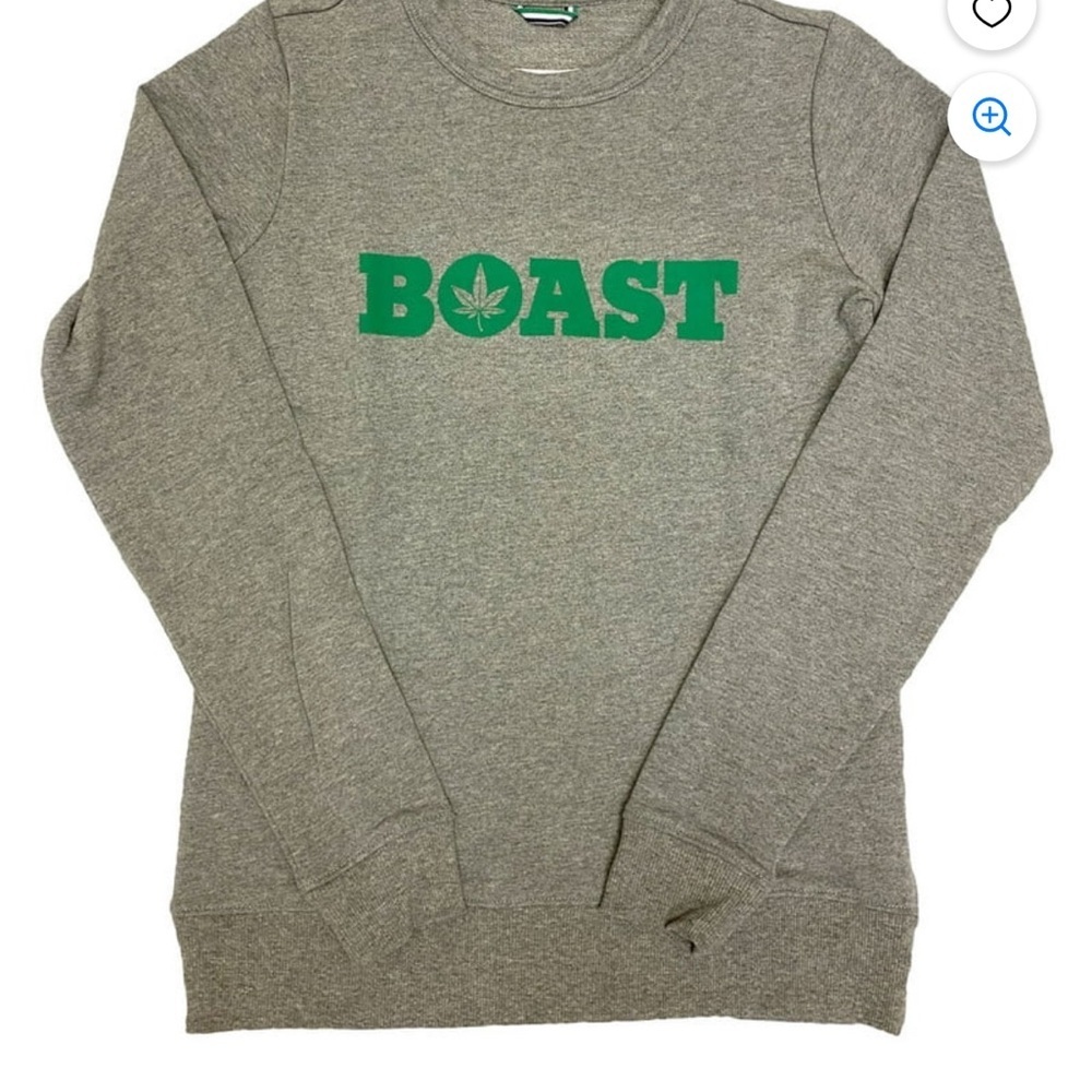 Boast Heather Gray Sweatshirt unisex size XL